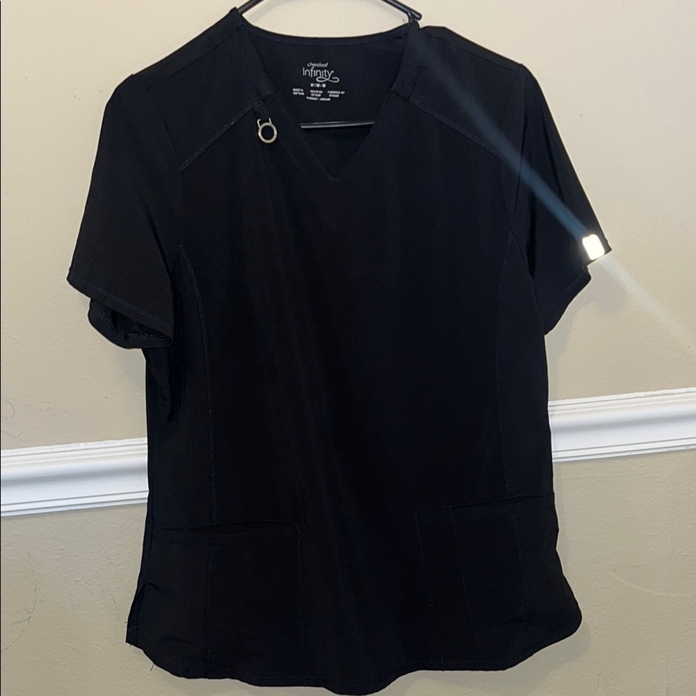 Cherokee Black Short Sleeve scrub top